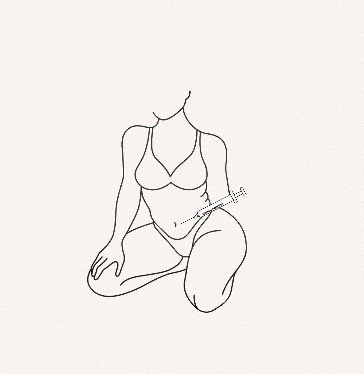 Bauch - Fettwegspritze Bauch / Ästhetik - Fettwegspritze